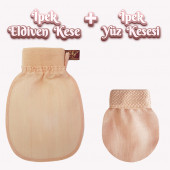 Silky Glows Hassasiyeti Düşük Ciltlere Özel İpek Vücut ve Yüz Kese Seti - 1