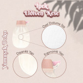 Silky Glows Koza İpeği & Floş (Floş İpeği) Çok Hassas Ciltlere Özel Vücut & Yüz Kese Seti - 6