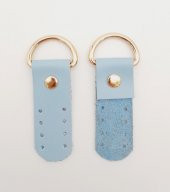 Angel Çanta Aksesuar Tek Kat Suni Deri Sapucu Böce Bebe Mavi Renk Light Gold Metalli thumbnail 2