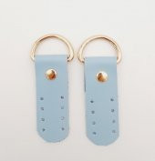 Angel Çanta Aksesuar Tek Kat Suni Deri Sapucu Böce Bebe Mavi Renk Light Gold Metalli thumbnail 1