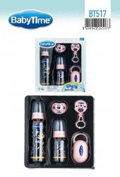 BabyTime BT517 5'li Cam Biberon Seti Pembe - 1