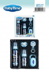 BabyTime BT517 5'li Cam Biberon Seti Mavi - 1