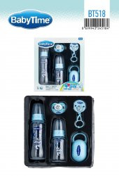 BabyTime BT517 5'li Cam Biberon Seti Mavi - 2