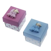 12 Adet 5x5cm Kutu Salıncakta Bebek Biblolu - 1
