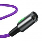Baseus CATXC-A05 Zinc Magnetic USB Kablo Şarj USB Type-C Başlık 3.0A 1 m - Mor - 3