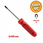 Kendo Tornavida Vida Civata Sökme Sıkma Manuel El Klasik Yıldız Düz Uç Uçlu 2x100 KTT6101 - 1