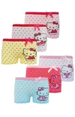 Dode Flora Neyl Kız Çocuk Karışık Kedicik Desenli Likralı Pamuklu 6 lı Paçalı Boxer - 2