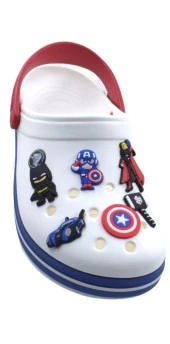 Güçlü Adımlar, Efsanevi Kahramanlar: Avengers Temalı 6'lı Terlik Süsleriyle Tarzınızı Gösterin - 3