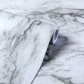 Yapışkanlı Siyah Tonlu 5 M X 60 Cm Mermer Folyo Kaplama Kağıdı Mutfak Tezgah Dolap Banyo Masa - 1