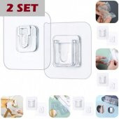 Geçmeli Klips Eşya Sabitleme Askısı 2 SET - 1