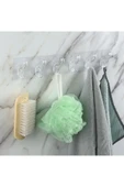ENASHOP 5'li Kendinden Yapışkanlı Güçlü Şeffaf Askılık - Kapı Arkası Mutfak Duvar Banyo Askı thumbnail 5