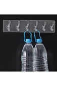 ENASHOP 5'li Kendinden Yapışkanlı Güçlü Şeffaf Askılık - Kapı Arkası Mutfak Duvar Banyo Askı thumbnail 2
