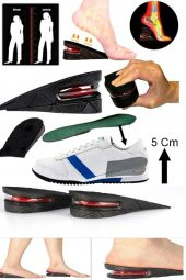 Boy Uzatıcı Tabanlık Hava Yastıklı Ayakkabı Içi Topuk Yükseltici 5 Cm Siyah - 1