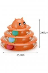 petzom Pet Zoom Petzoom 3 Katlı Kedi Başlıklı Kedi Oyuncağı Turuncu - 1