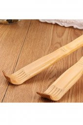 2 Adet Bambu Ahşap Sırt Kaşıyıcı Sırt Kaşıma Aleti 47 Cm Tekerlekli Masaj Aparatlı - 2