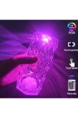 ENASHOP Kristal Akrilik Led Masa Üstü Lamba 16 Renk Uzaktan Kumandalı Dokunmatik - 3