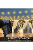 ENASHOP Solar LED 7M kristal top dış mekan ışıkları su geçirmez peri güneş bahçe çelenk yılbaşı dekoru - 3
