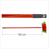 Geniş 25 cm Boya Rulolu Merdaneli Oto Yıkama Fırçalı 150 cm  Uzun Metal Süpürge Sapı Sap Çubuk Oklav - 2