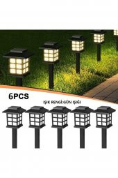 Solar Bahçe Lambası Güneş Enerjili Solar 5w Gün Işığı Sarı Led 6 Lı Set - 1