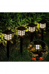 Solar Bahçe Lambası Güneş Enerjili Solar 5w Gün Işığı Sarı Led 6 Lı Set - 3