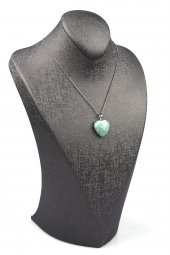 Amazonit Doğal Taş Gümüş Renkli Kolye thumbnail 2