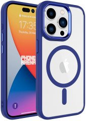 Apple iPhone 15 Pro Kılıf Wireless Şarj Özellikli Krom Magsafe Silikon Kapak - 3