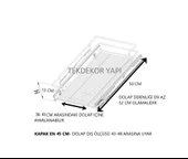 HUZUR TANDEM FRENLİ RAYLI TEL ÇEKMECE - 5