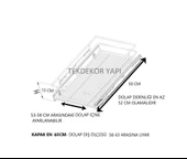 HUZUR TANDEM FRENLİ RAYLI TEL ÇEKMECE - 8