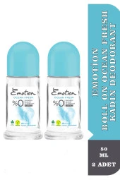 Emotion Roll On Ocean Fresh Kadın Deodorant 50 ml 2 Adet thumbnail 1