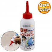 Derz Dolgu Fayans Seramik Mermer Yer Duvar için Tamir Derz Yenileme Dolgusu Beyaz 200 Gr - 1