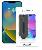 Apple iPhone 14 Kolay Uygulama Aparatlı Magic Hayalet Cam Ekran Koruyucu - 1
