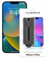 Apple iPhone 14 Plus Kolay Uygulama Aparatlı Magic Hayalet Cam Ekran Koruyucu - 1