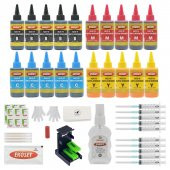 Ekoset Hp uyumlu Kartuş Dolum Seti 4x500ml Renkli ve Siyah thumbnail 1