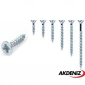Akdeniz Sunta Vidası 5,0x65 Çinko 10 Paket 2000 Adet - 1