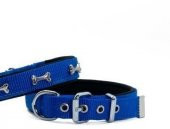 Doggie Konfor Dokuma Kemikli  Boyun Tasması Royalmavi 2X30-35Cm - 1