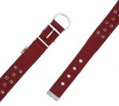 Doggie Konfor Dokuma Bol Çivili Boyun Tasması Kırmızı 4X52-60Cm - 1