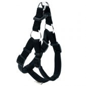 Doggie Konfor Ronin Dokuma Göğüs Tasması Siyah 1.5 x 35-40 CM - 1