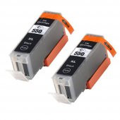 Ekoset Canon PGI-550XL uyumlu Siyah Muadil Kartuş 2li Paket thumbnail 1