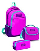Coral High İlkokul Çanta Takımı Pembe Mor Kız Çocuk Okul Çantası Seti thumbnail 1