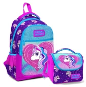 Coral High İlkokul Sırt Çantası ve Beslenme Çantası Seti - Unicorn Kız Çocuk - 1