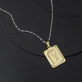 Kare Plakalı 14 Ayar Altın Y Harf Kolye Ucu thumbnail 3