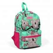 Coral High Kids Minik Yuva Sırt Çantası Su Yeşili Neon Mercan Koala Desenli İki Bölmeli 23513 - 1