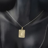 Kare Plakalı 14 Ayar Altın Y Harf Kolye Ucu thumbnail 2