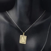 Ö Harf Kolye Ucu 14 Ayar Kare Altın Plakalı thumbnail 3