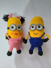Aşık Minyonlar Amigurumi Organik Oyuncak - 1