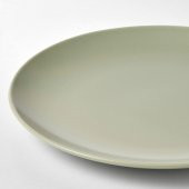 4 Adet Tabak Seti Mat Açık Yeşil Renk 26 cm, 4 Adet, Stoneware Yuvarlak Tabak Seti - 3