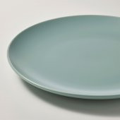 4 Adet Tabak Seti Mat Açık Turkuaz Renk 26 cm, 4 Adet, Stoneware Yuvarlak Tabak Seti - 2