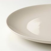 4 Adet Tabak Seti Parlak Bej Renk 26 cm, 4 Adet, Stoneware Yuvarlak Tabak Seti - 3