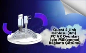 Cosmostech Meta Quest Sanal Gerçeklik Gözlüğü için Link Kablosu 1/2/3/Pro/Pico Uyumlu 3.2 Hızlı Data Kablosu 3m – G - 2