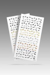 2 Li Kuşlar Tırnak Dövmesi, Tırnak Sticker, Nail Tattoo, Nail Art - 1